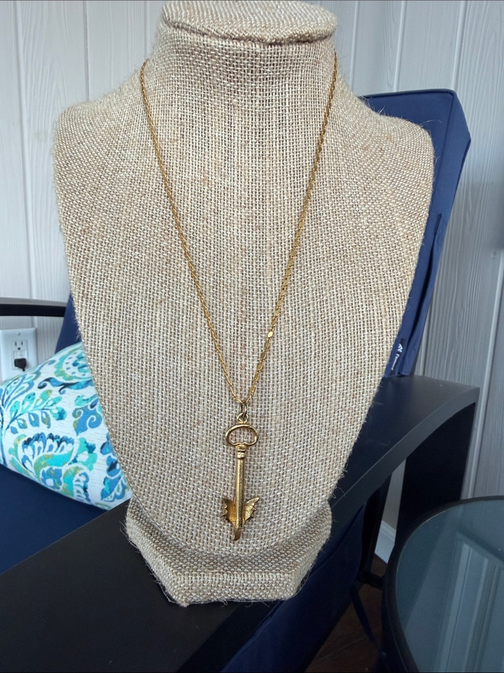 Gold Key Pendant Necklace